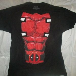 Marvel Men's Deadpool Six Pack Chest T-SHIRT LARGE